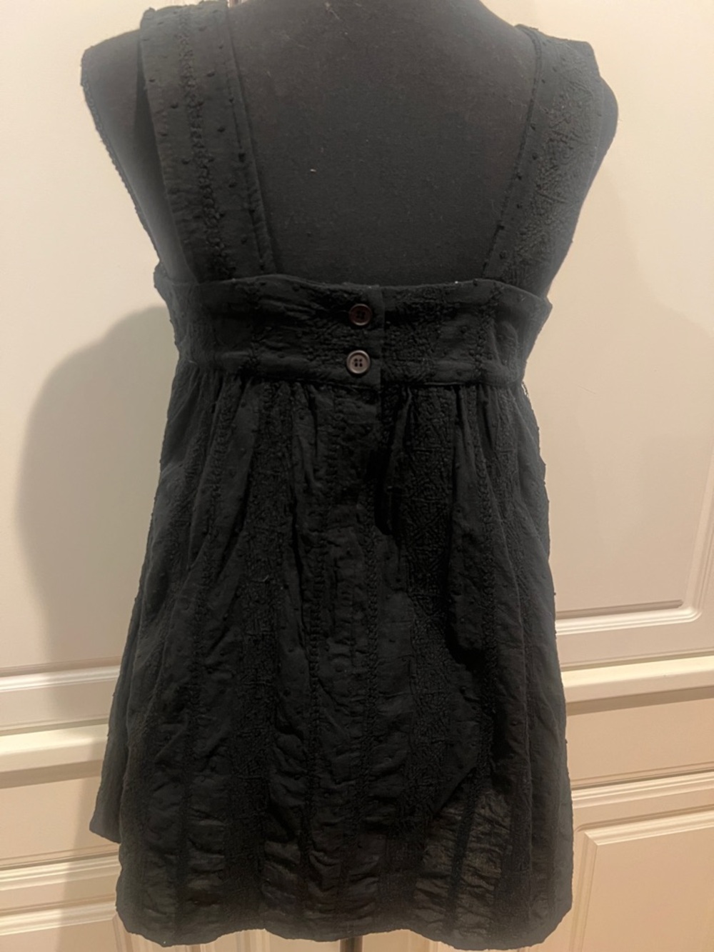 Black Button-Strap Top - Picture 6 of 7